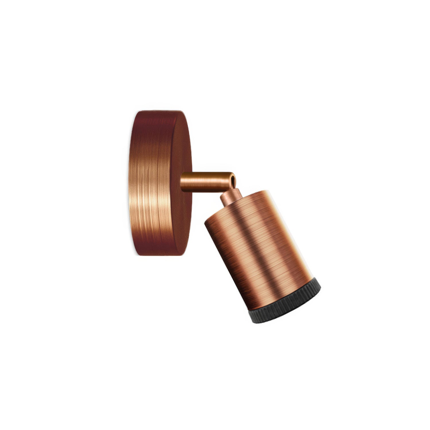 Fermaluce faretto Mini Spotlight GU1d0, lampada orientabile da parete o soffitto con snodo - Rame satinato