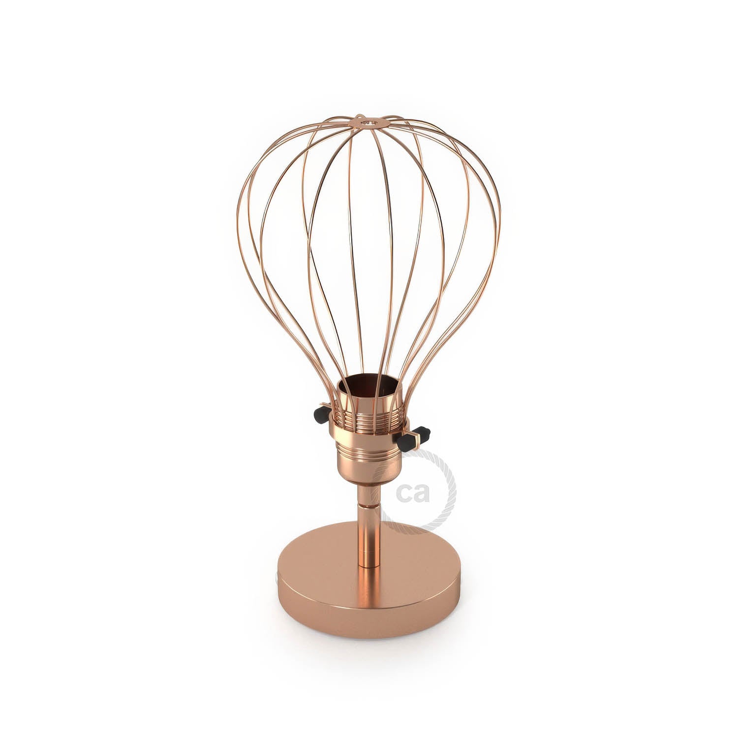 Fermaluce Metallo 90° con paralume Drop, lampada filomuro orientabile in metallo - Rame