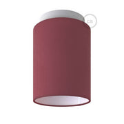 Fermaluce Color con paralume Cilindro, lampada filomuro - Teletta bordeaux
