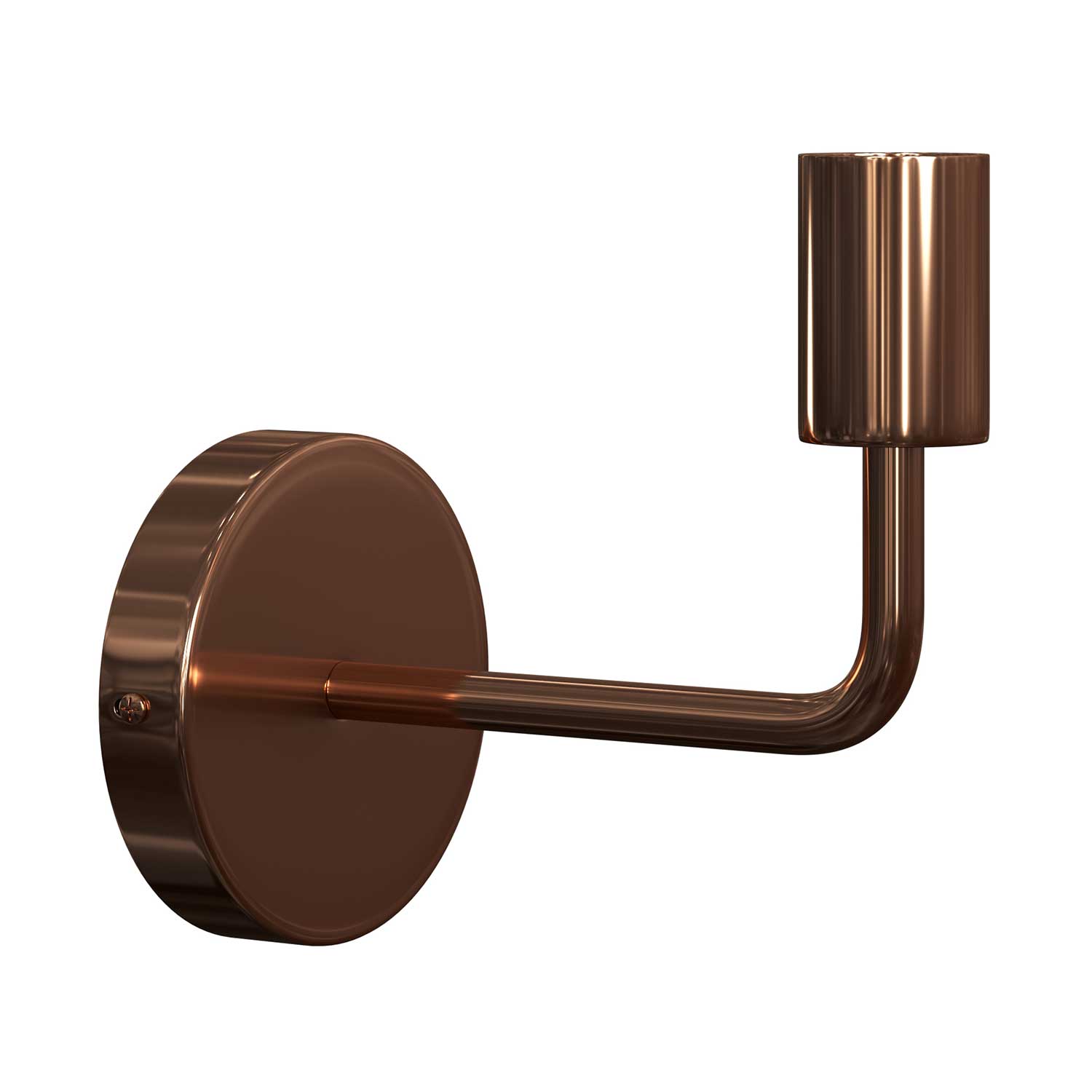 Fermaluce Metal, lampada a muro in metallo con estensione curva - Rame