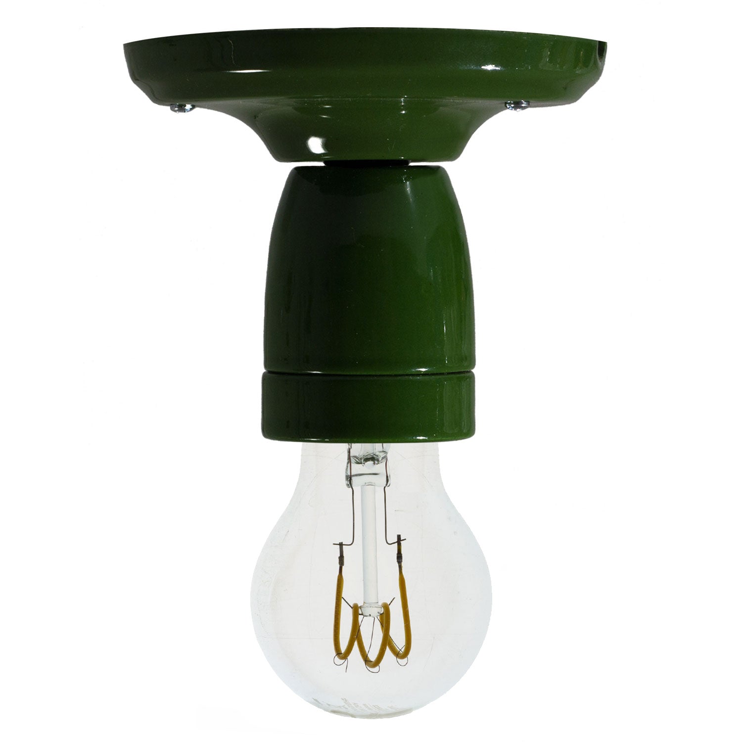 Fermaluce Color, il punto luce colorato in porcellana da parete o soffitto - Verde