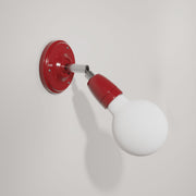 Fermaluce 90° Color, il punto luce orientabile in porcellana da parete o soffitto - Rosso