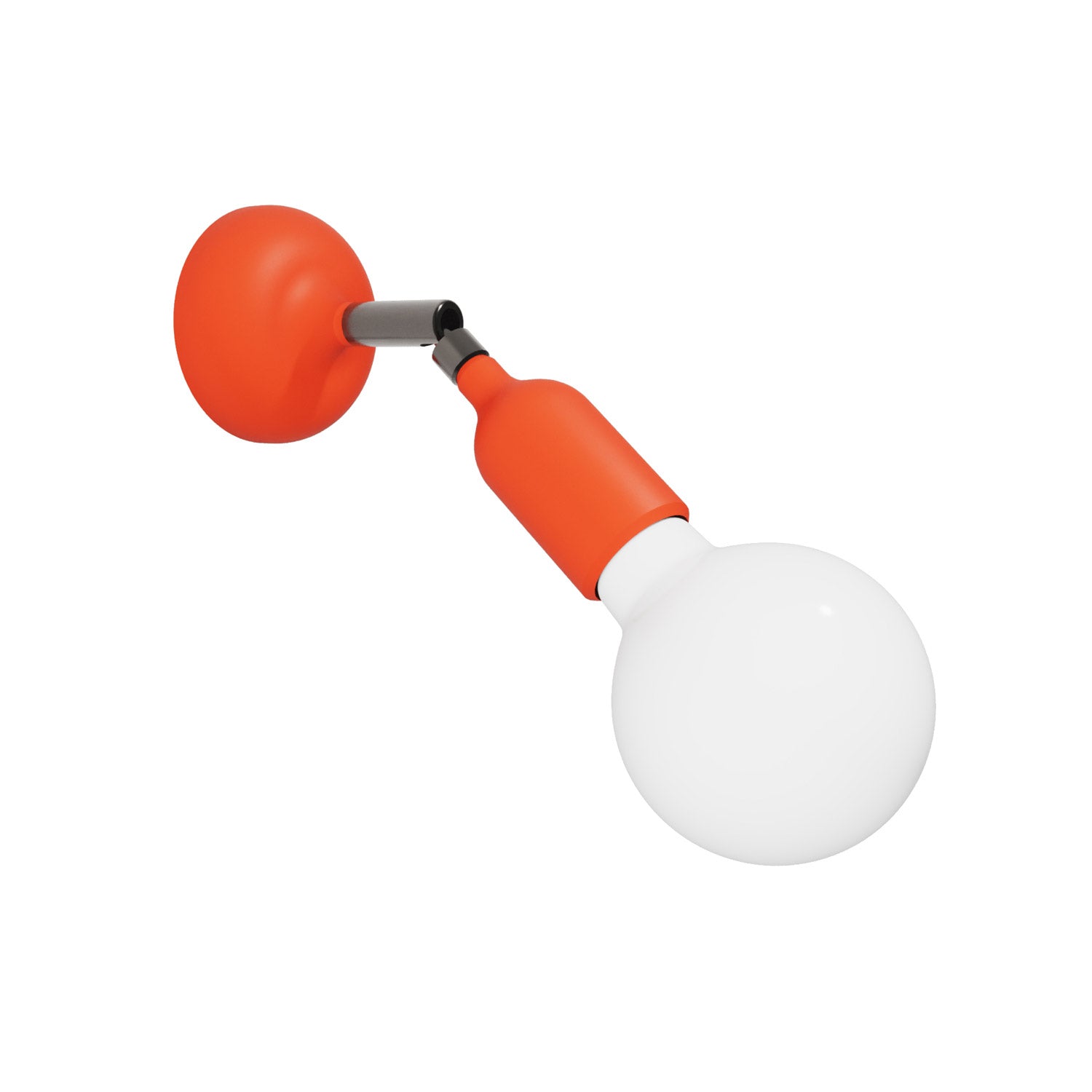 Lampada Fermaluce in silicone con snodo - Arancione