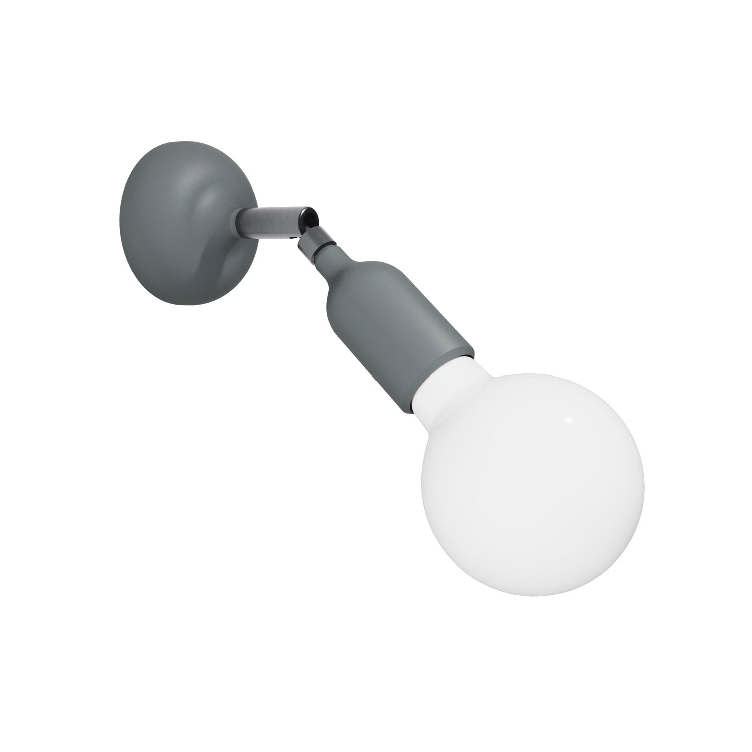 Lampada Fermaluce in silicone con snodo - Grigio