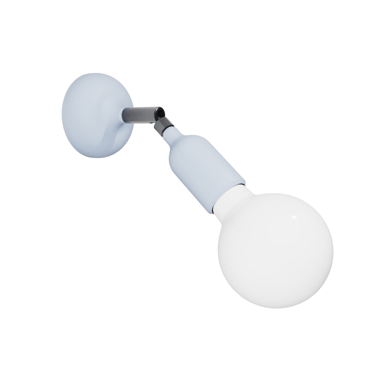 Lampada Fermaluce in silicone con snodo - Blu carta da zucchero