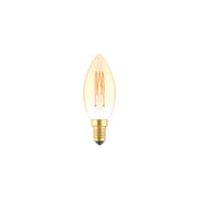 Lampadina LED Dorata Carbon Line filamento verticale Candela C35 3,5W 300Lm E14 2700K Dimmerabile - C51