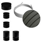 Sistema Filé Wiggle Kit - con cavo CM03 di 3 m per catenaria e 5 componenti in legno verniciato nero per interni