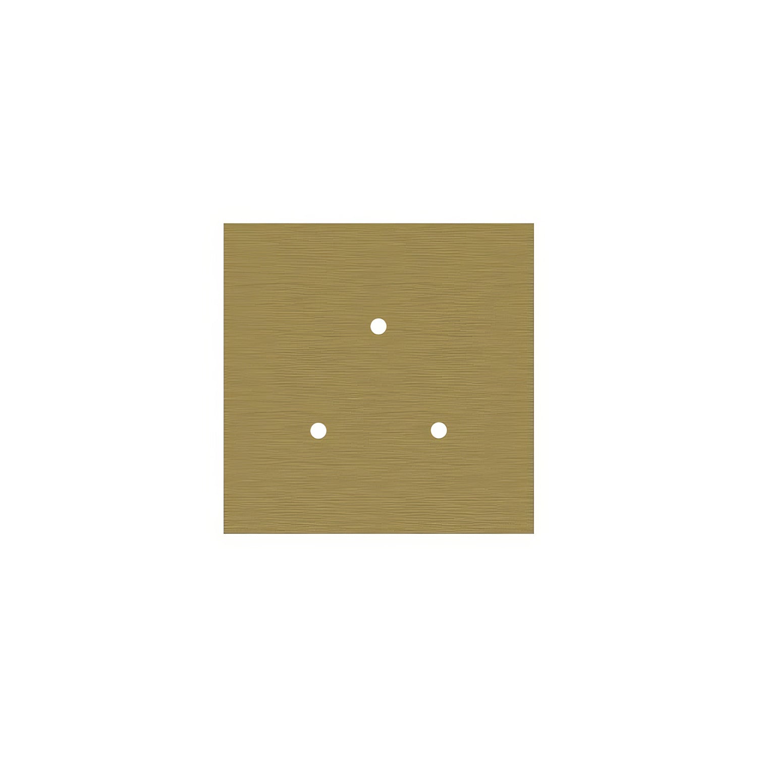 Rosone Rose-One quadrato, 200 mm con 3 fori e 4 fori laterali - Dibond Ottone satinato Bianco