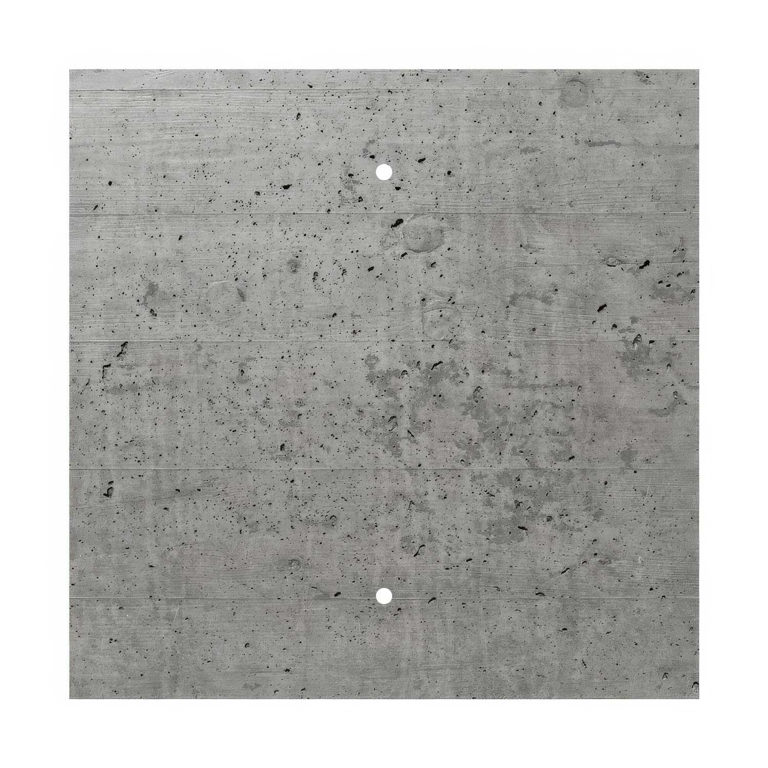 Rosone XXL Rose-One quadrato, 400 mm con 2 fori e 4 fori laterali - Cemento Bianco