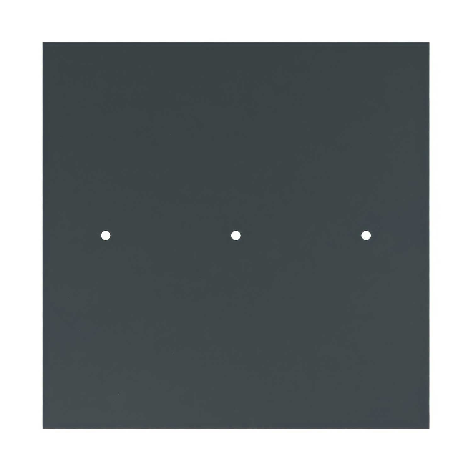 Rosone XXL Rose-One quadrato, 400 mm con 3 fori in linea e 4 fori laterali - Antracite Bianco