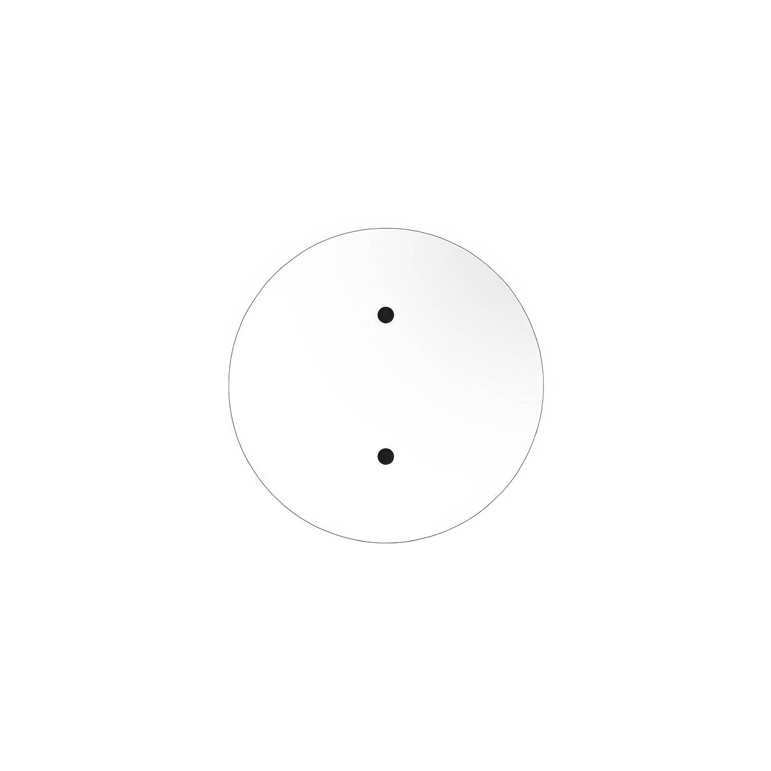 Rosone Rose-One rotondo, diametro 200 mm con 2 fori e 4 fori laterali - Bianco opaco Bianco