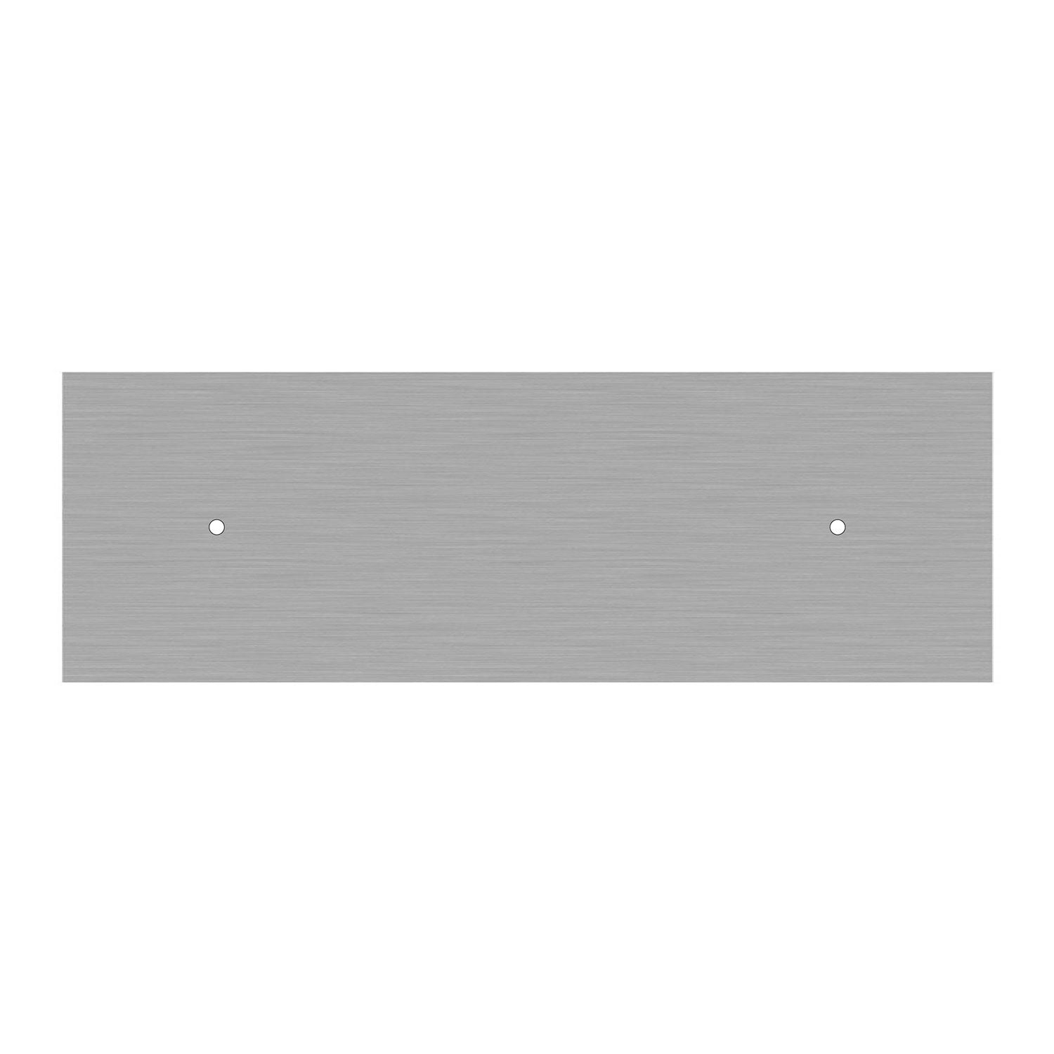 Rosone XXL Rose-One rettangolare a 2 fori e 6 fori laterali, dimensioni 675 x 225 mm - Dibond Acciaio satinato Bianco