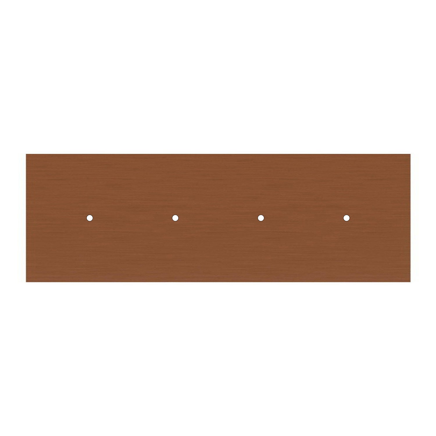 Rosone XXL Rose-One rettangolare a 4 fori in linea e 6 fori laterali, dimensioni 675 x 225 mm - Dibond Rame satinato Bianco
