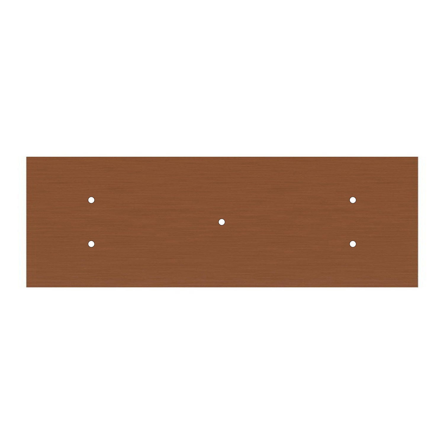 Rosone XXL Rose-One rettangolare a 5 fori e 6 fori laterali, dimensioni 675 x 225 mm - Dibond Rame satinato Bianco