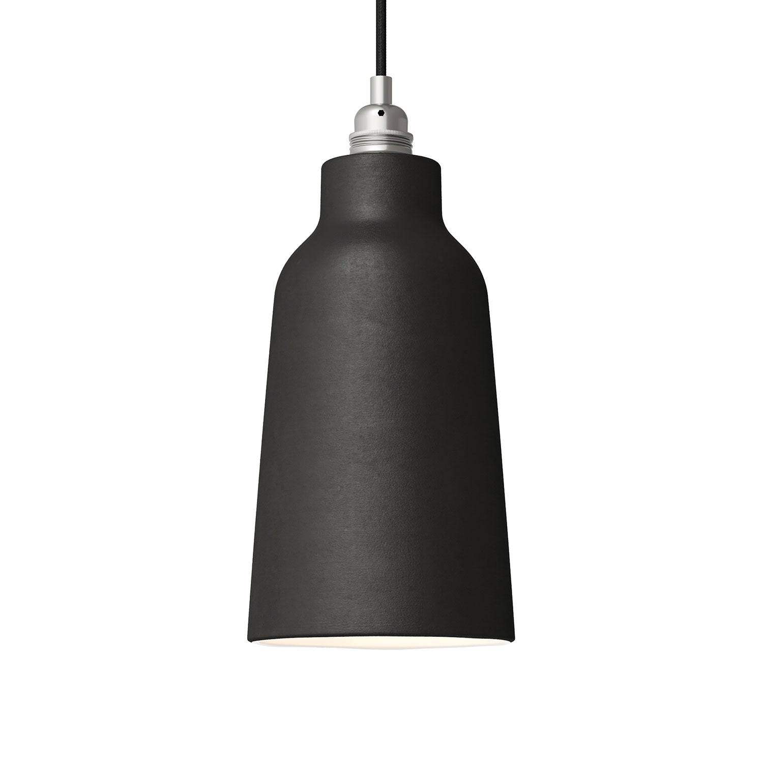 Paralume Bottiglia in ceramica, collezione Materia - Made in Italy - Lavagna
