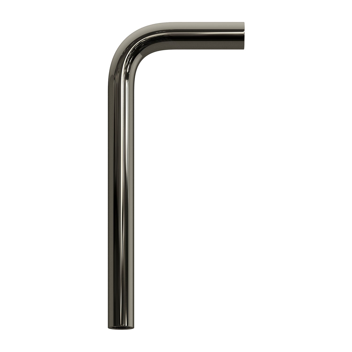 Tubo curvo di estensione 14 cm in metallo - Nero perla