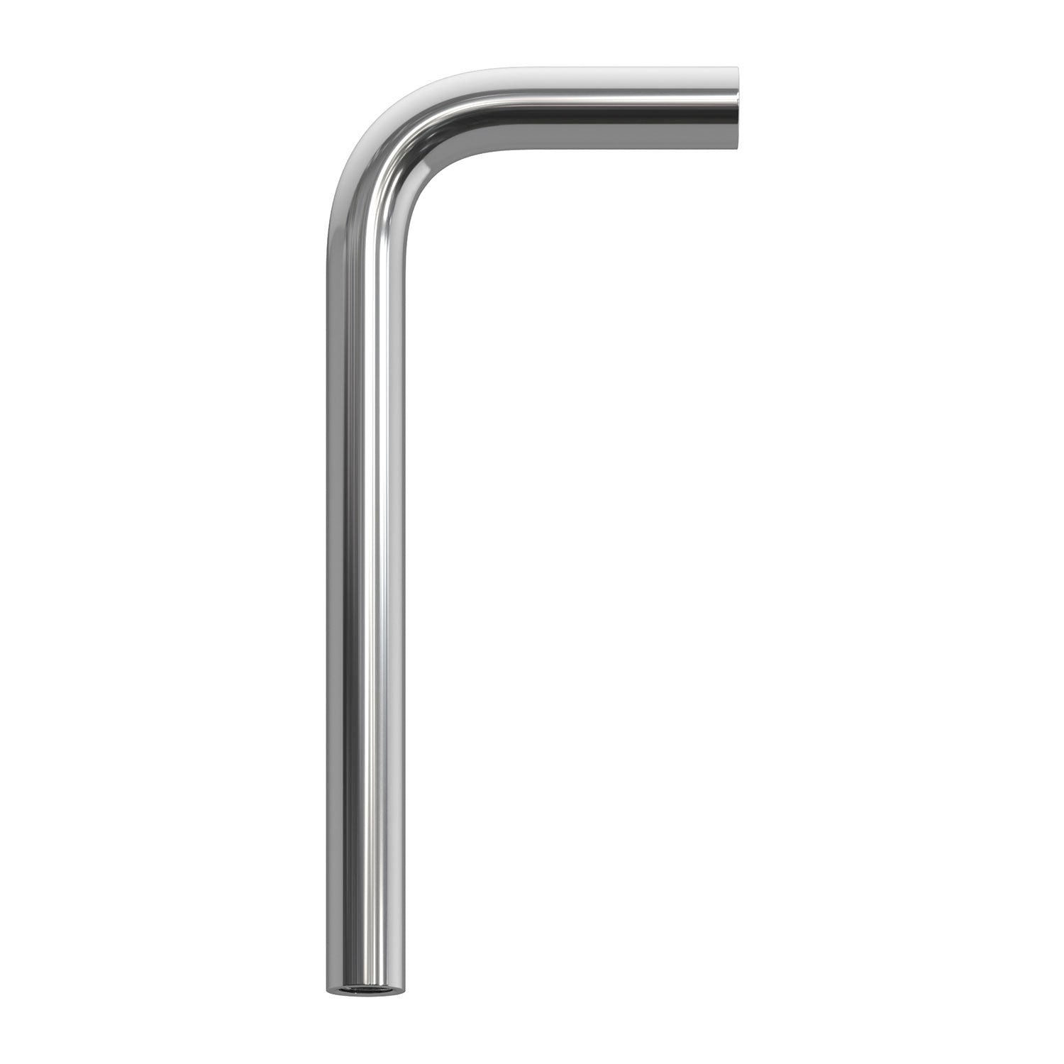 Tubo curvo di estensione 14 cm in metallo - Cromo