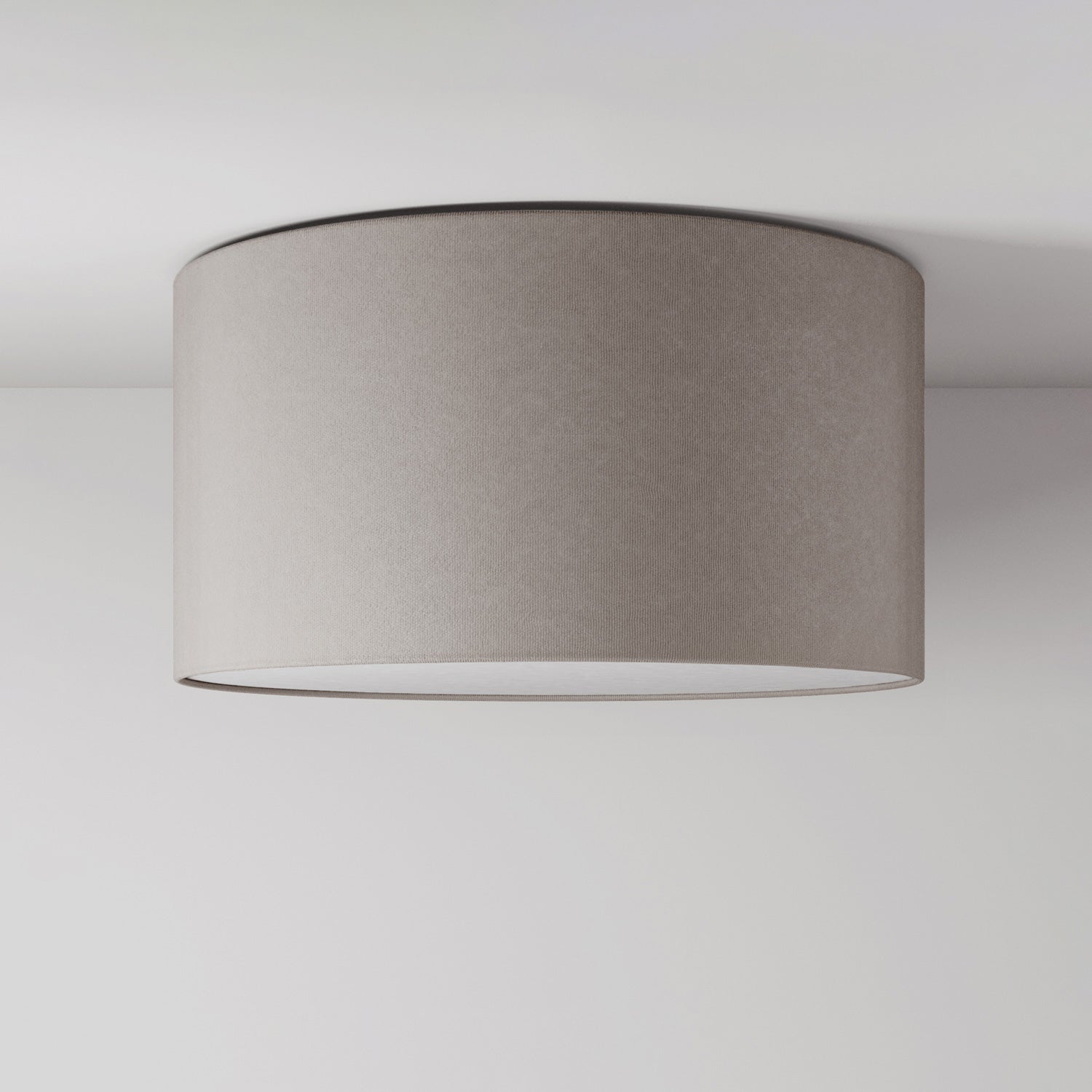 Plafoniera in tessuto Medium Camelot grigio - Made in Italy