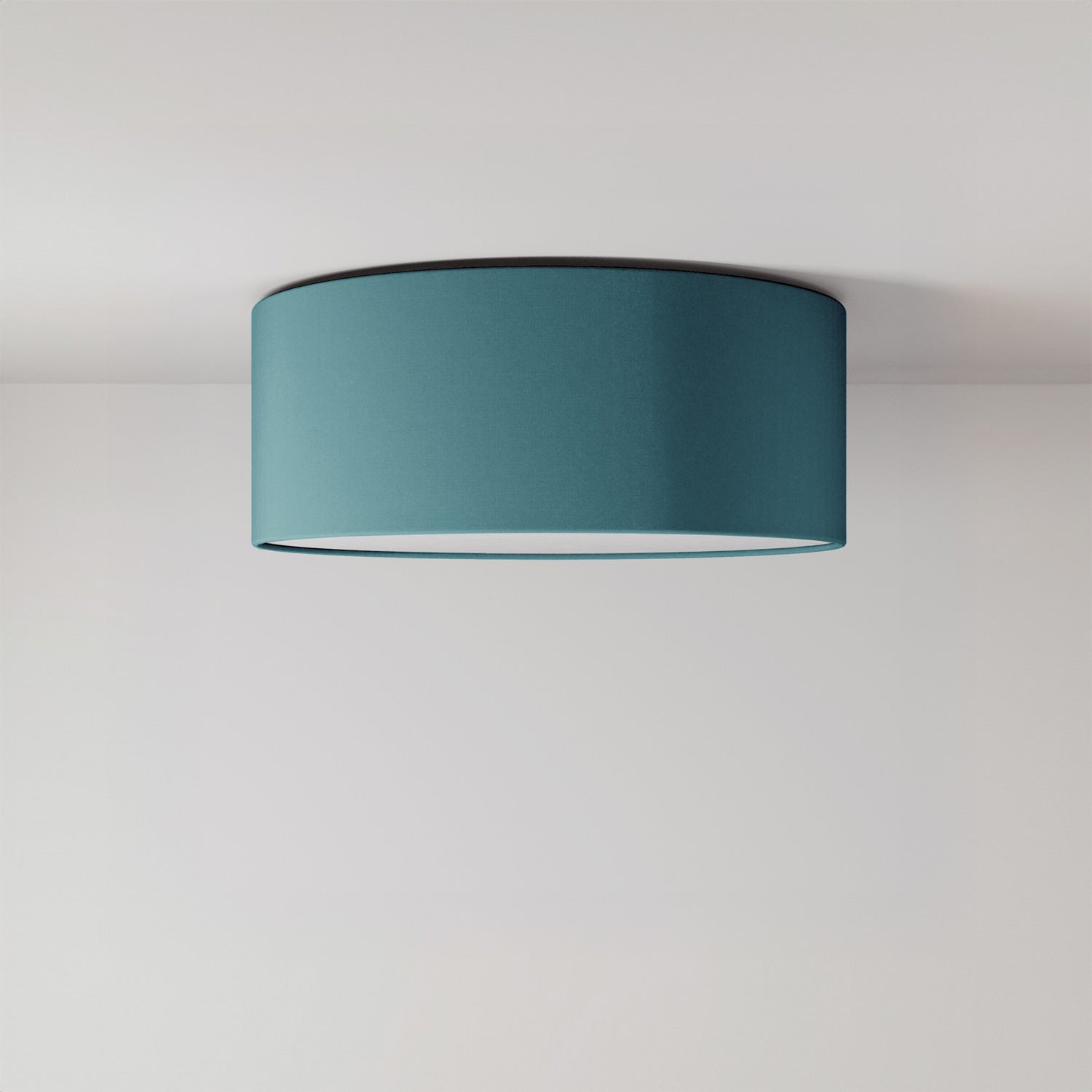 Plafoniera in tessuto Small Teletta azzurro severo - Made in Italy