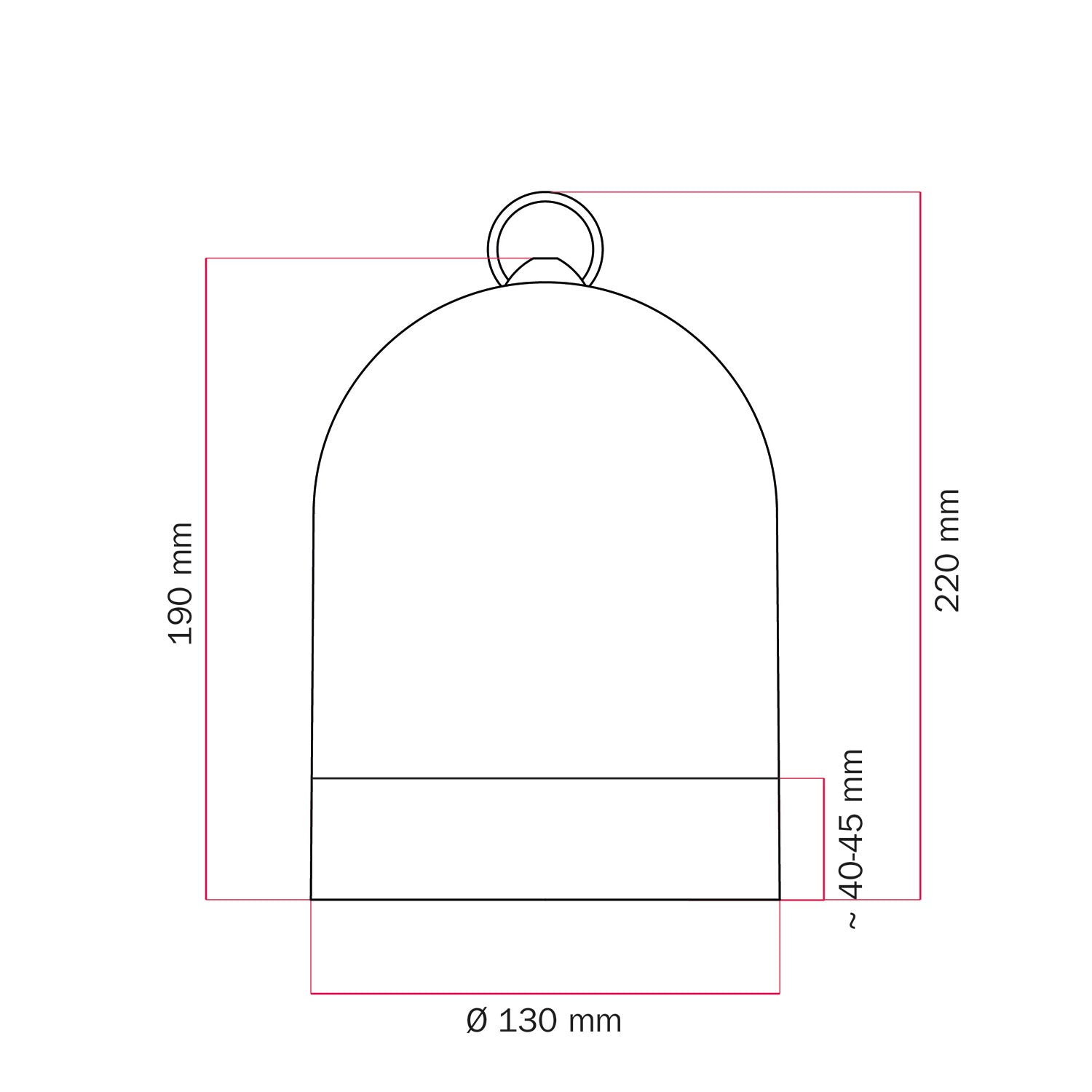 Paralume Campana Mini XS bicolore in ceramica Bianco e Petrolio, collezione Materia - Made in Italy