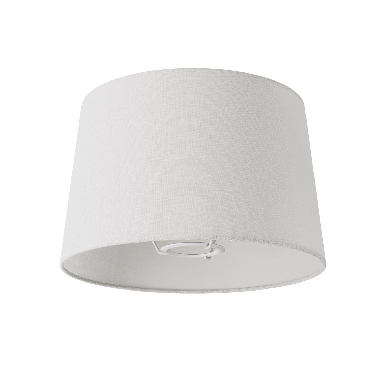 Paralume Athena con attacco E27 per lampada da tavolo - Made in Italy - Lino bianco lucido