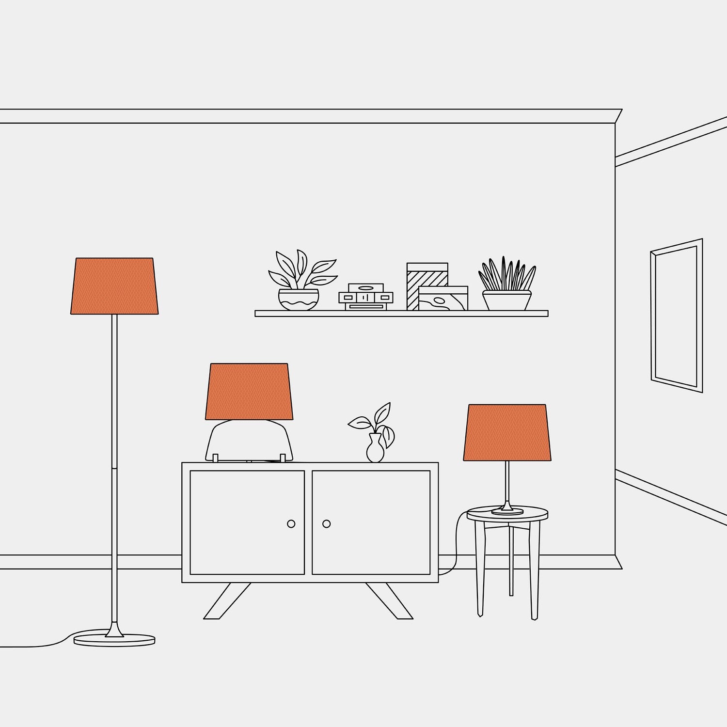 Paralume Athena con attacco E27 per lampada da tavolo o da terra - Made in Italy - Cinette Aragosta