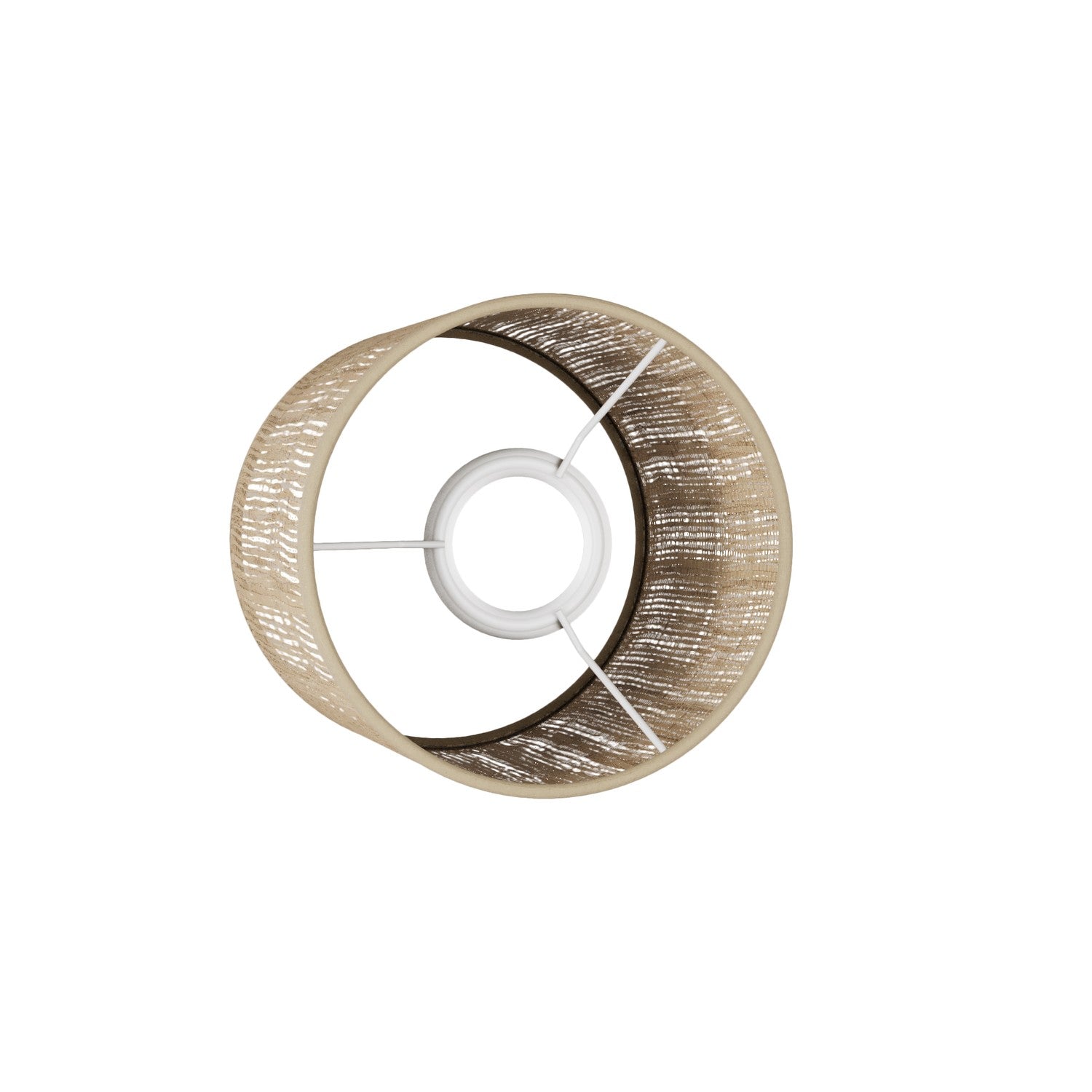 Paralume Cilindro in tessuto con attacco E27 - 100% Made in Italy - Rafia naturale