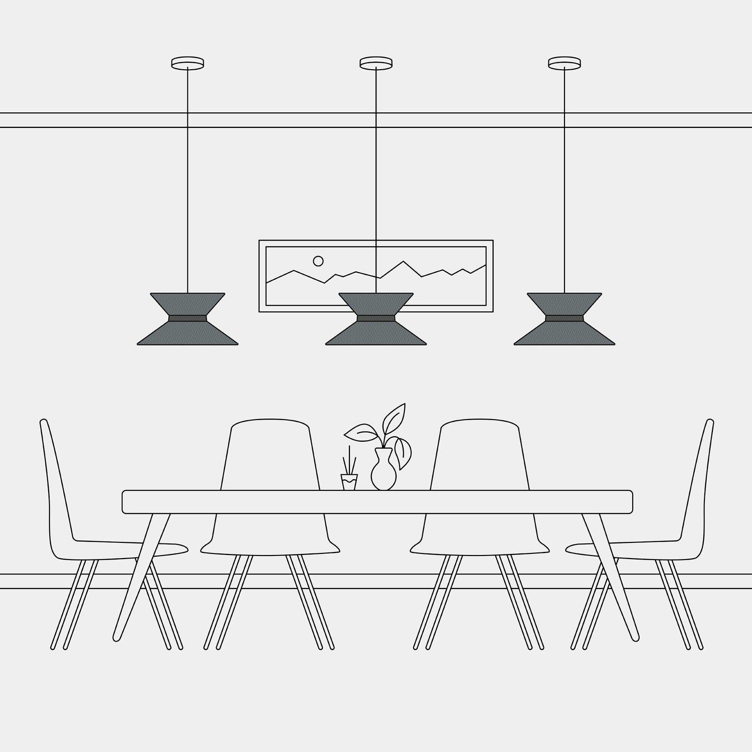 Paralume in tessuto Clessidra Teletta grigio scuro - Made in Italy Teletta antracite