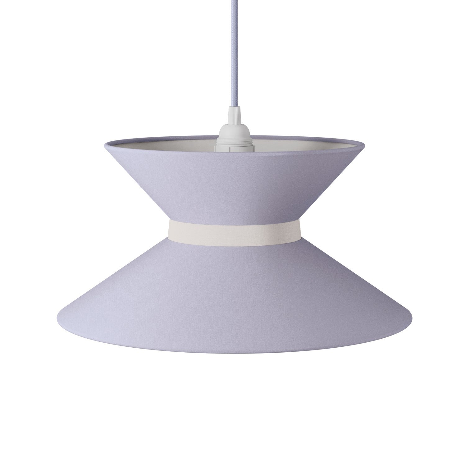 Paralume in tessuto Clessidra Teletta lilla - Made in Italy Arenal sabbia