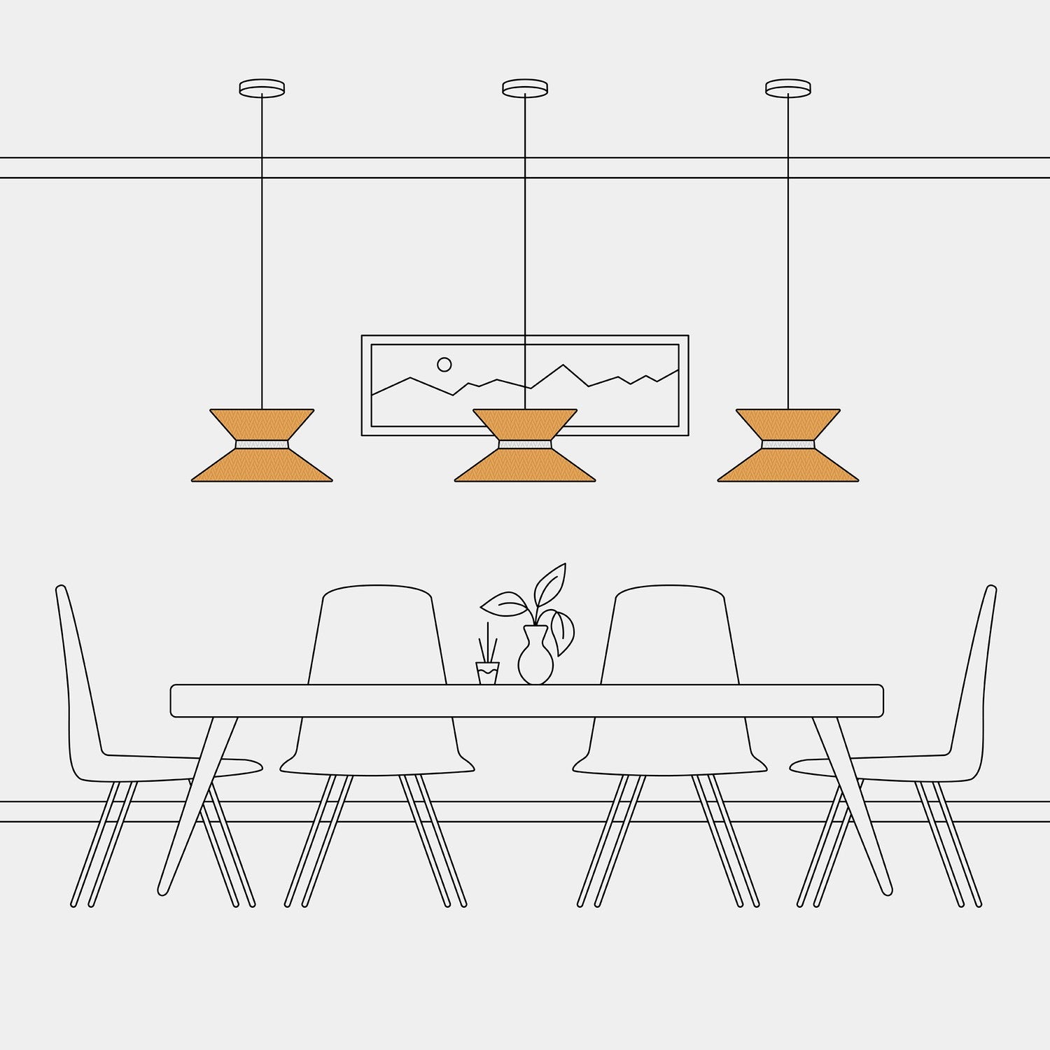 Paralume in tessuto Clessidra Teletta mandarino - Made in Italy Arenal sabbia