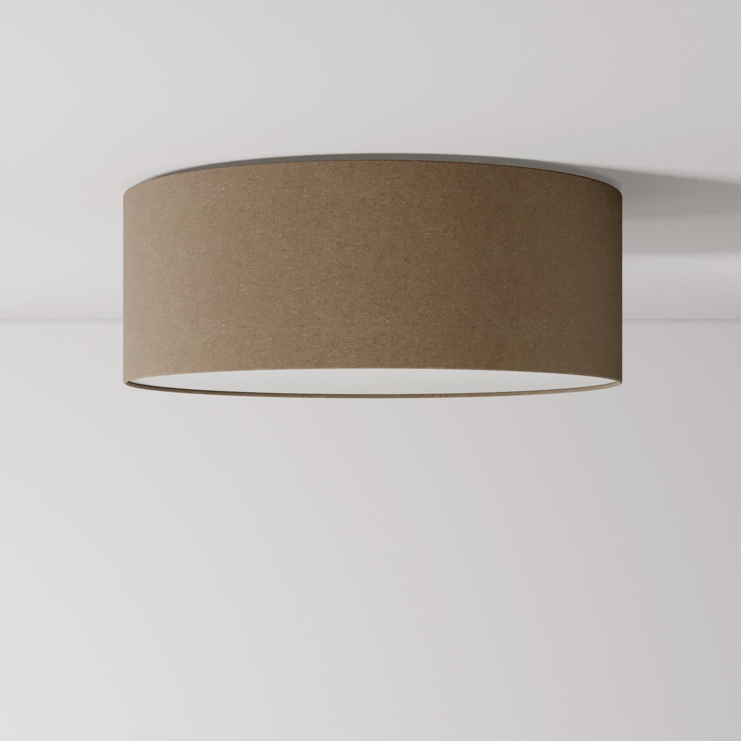 Plafoniera in tessuto Medium Slim - Made in Italy - Lana Marrone