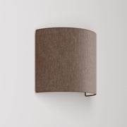 Applique Ventola con paralume in tessuto Camelot marrone - Made in Italy