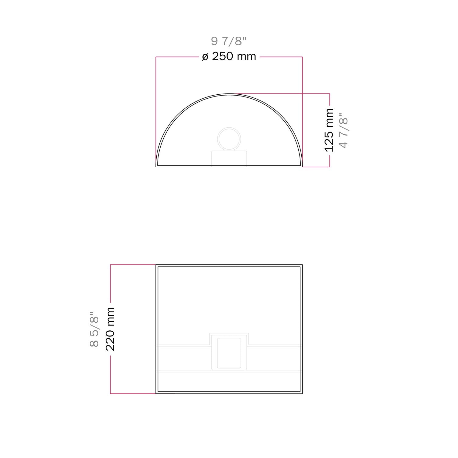 Applique Ventola con paralume in tessuto - Made in Italy - Lana Blu