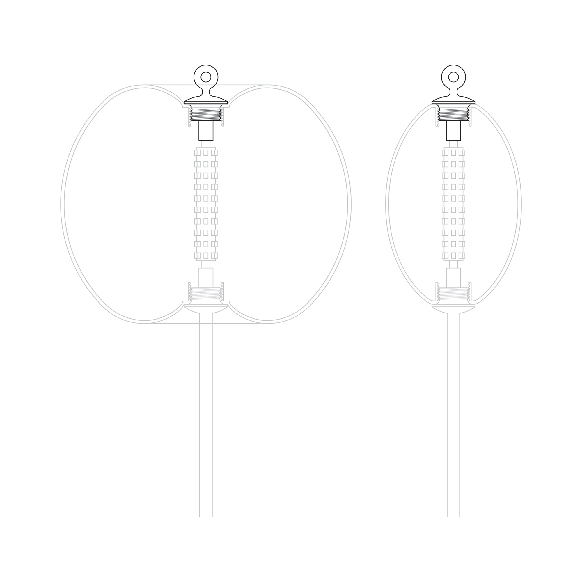 Terminale di chiusura con anello - Marina - Bianco Sabbia
