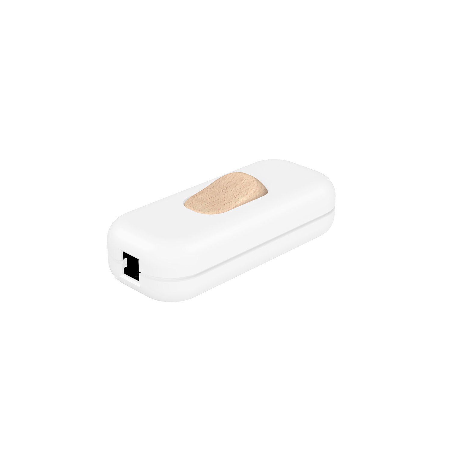 Interruttore Unipolare rompifilo Creative Switch Bianco e pulsante Effetto legno