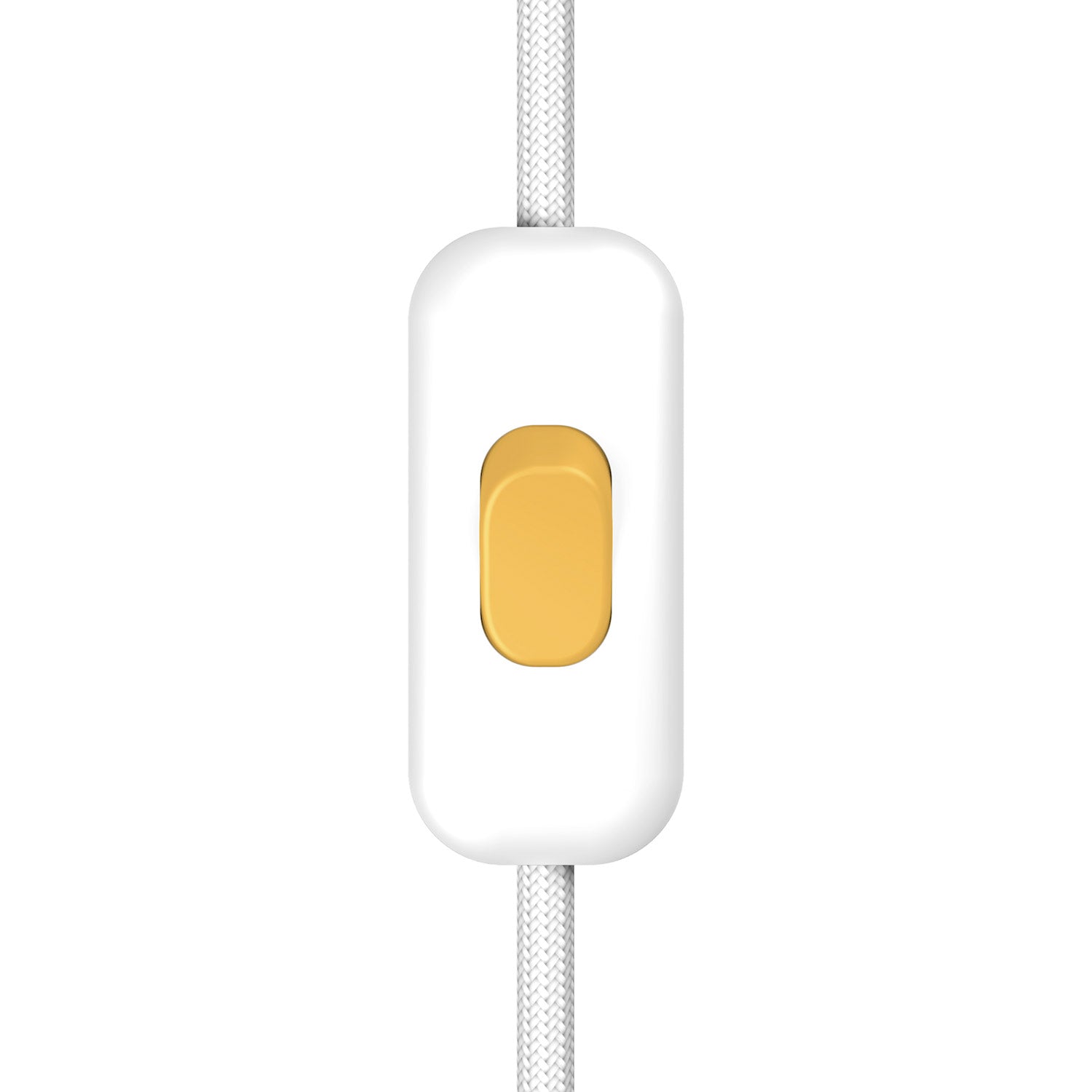Interruttore Unipolare rompifilo Creative Switch Bianco e pulsante Mostarda
