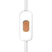 Interruttore Unipolare rompifilo Creative Switch Bianco e pulsante Rame