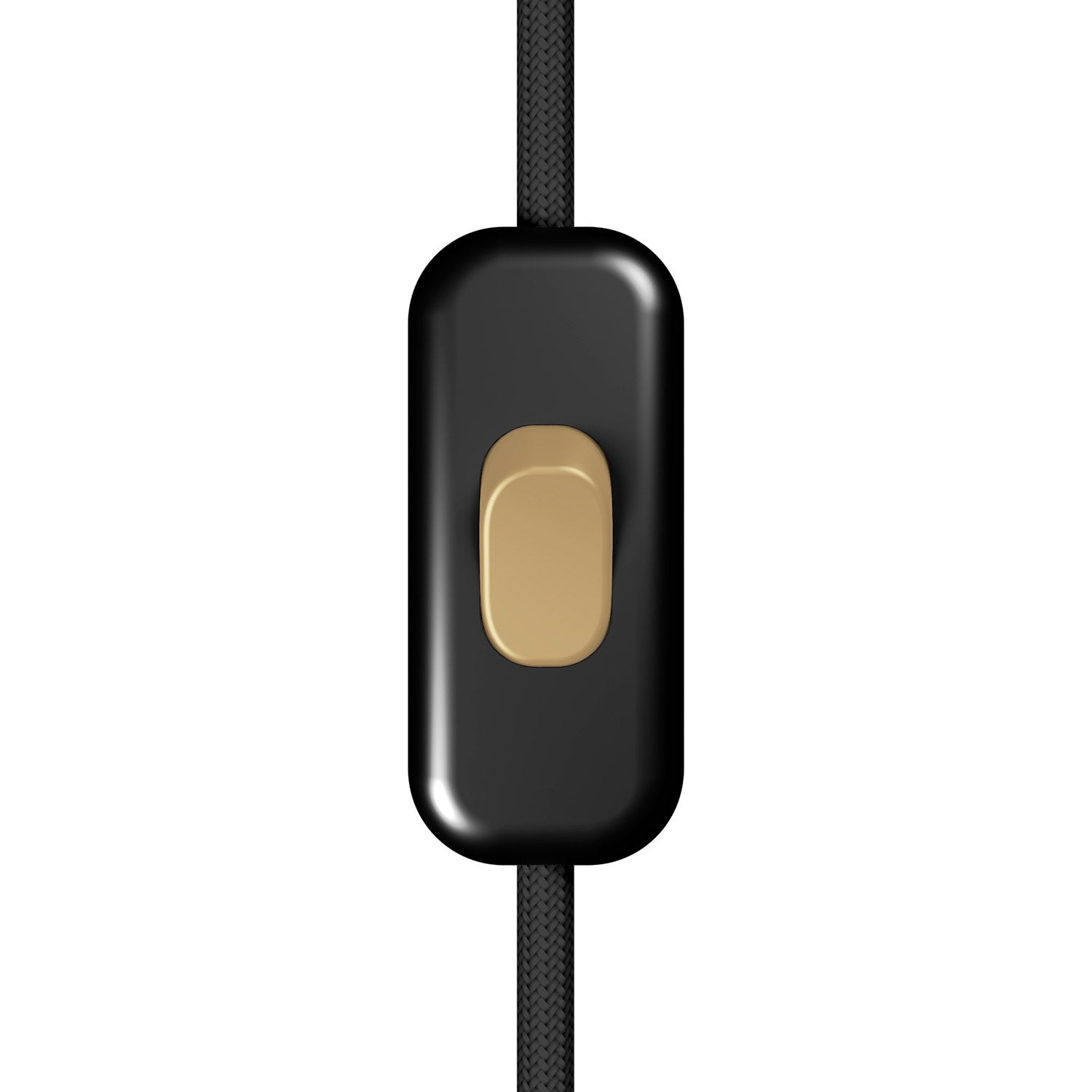 Interruttore Unipolare rompifilo Creative Switch Nero e pulsante Bronzo
