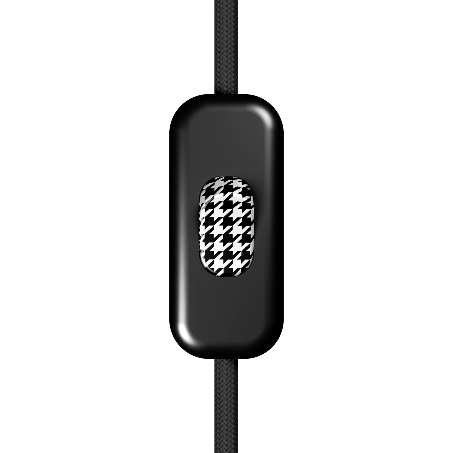 Interruttore Unipolare rompifilo Creative Switch Nero e pulsante Pied de poule