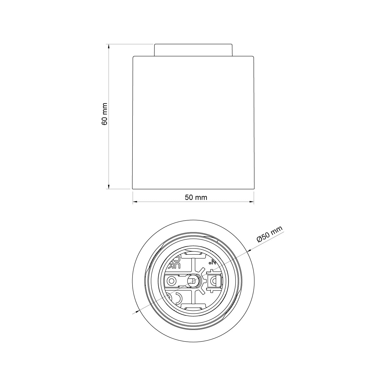 Portalampada E27 Nero da parete o soffitto - Waterproof IP44