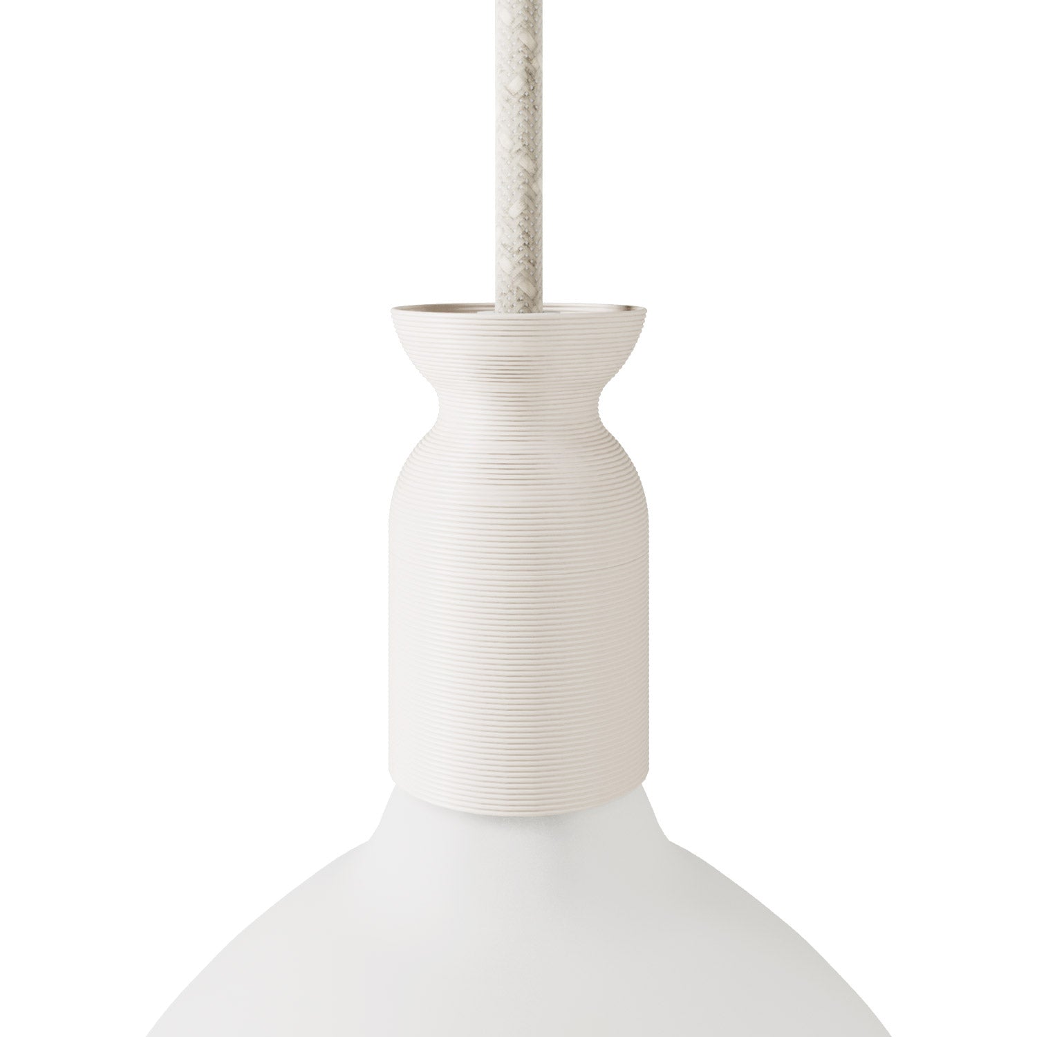 Kit portalampada E27 in plastica riciclata con stampante 3D - Crema