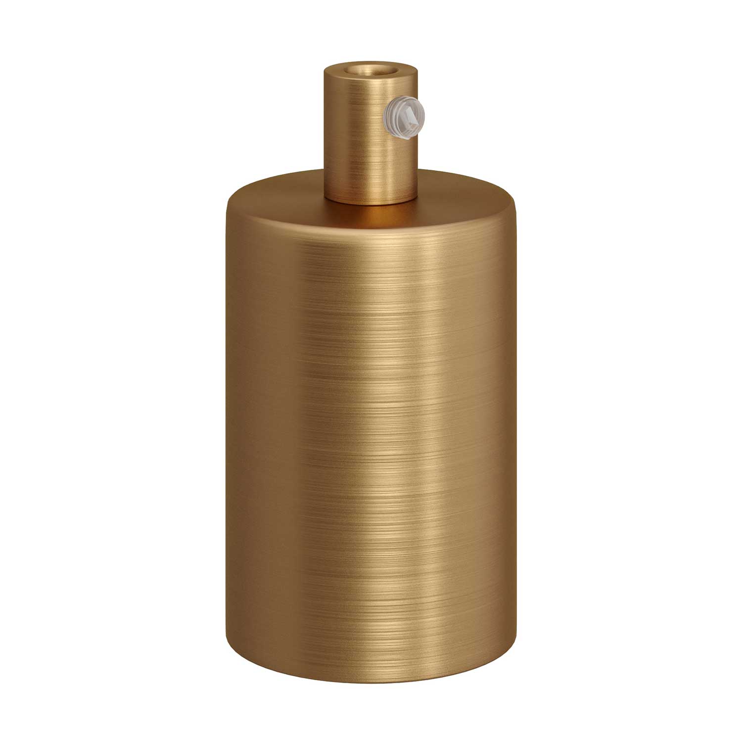 Kit portalampada E27 cilindrico in metallo - Bronzo satinato Cilindrico