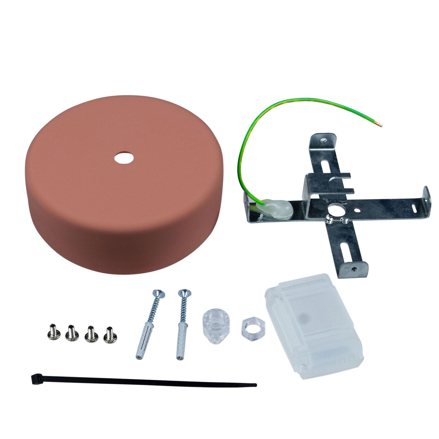EIVA Kit Rosone in Silicone Soft Touch per Esterno IP65 - Sistema Modulair - Salmone