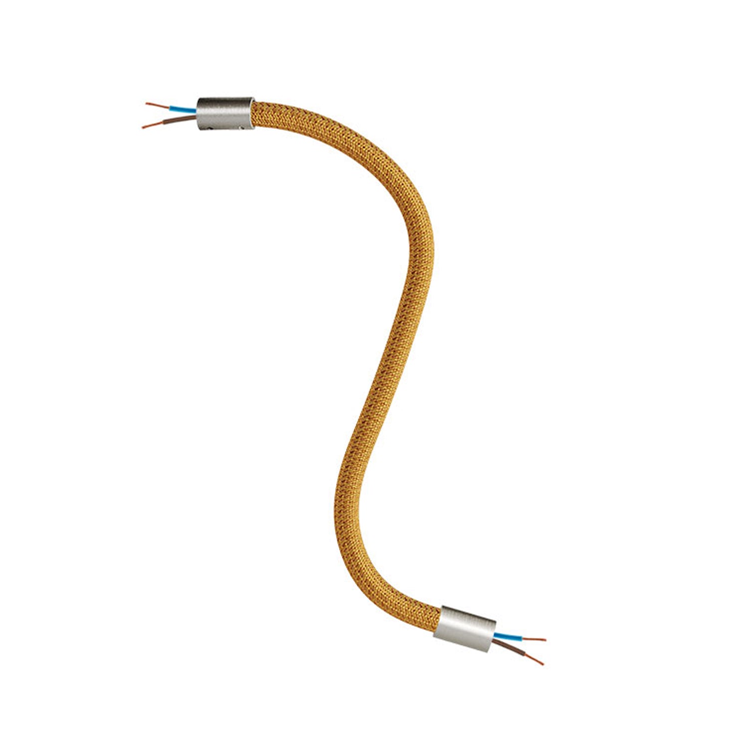 Kit Creative Flex tubo flessibile di estensione rivestito in tessuto RM73 Bronzo con terminali metallici Titanio satinato 30 cm