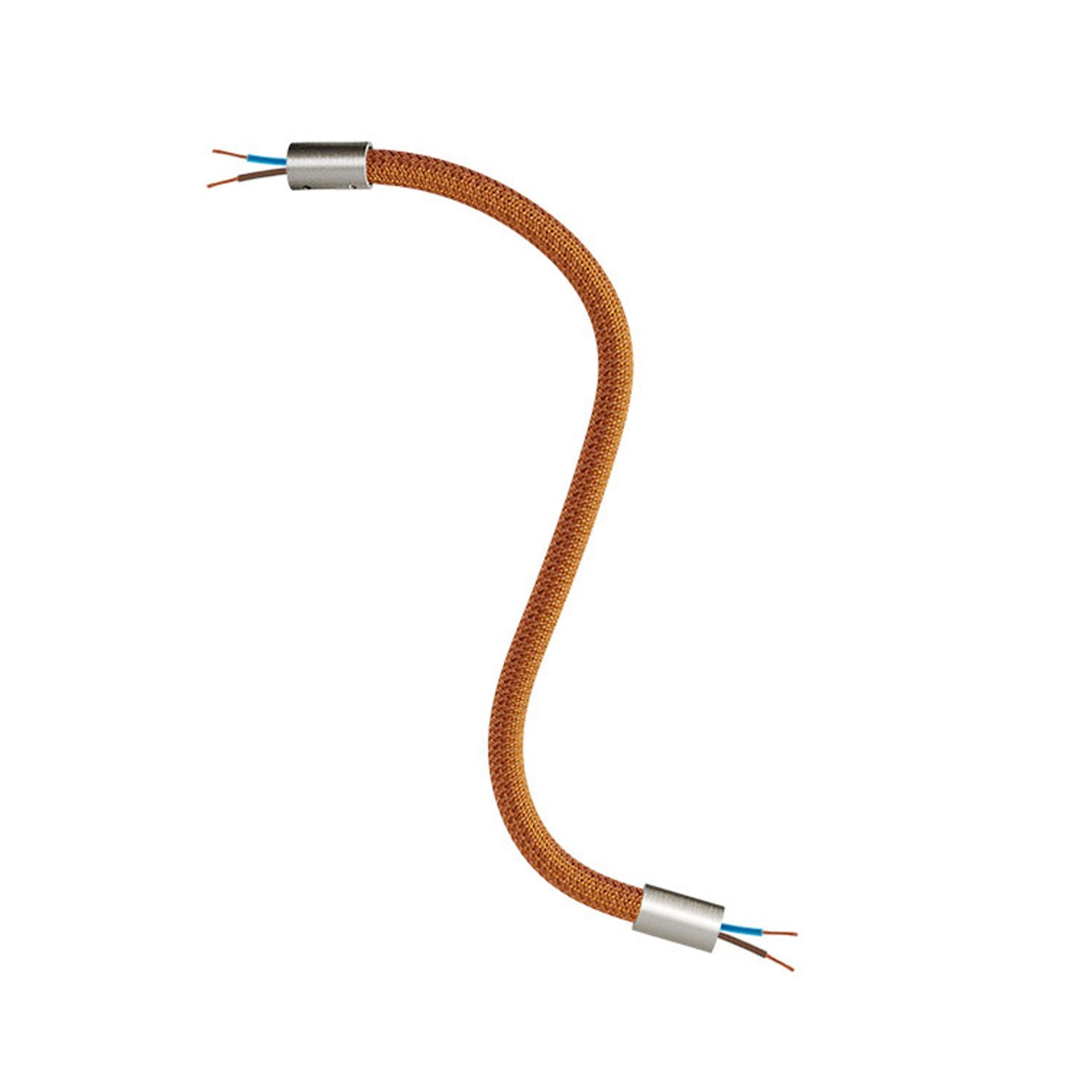 Kit Creative Flex tubo flessibile di estensione rivestito in tessuto RM74 Rame con terminali metallici Titanio satinato 30 cm
