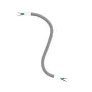 Kit Creative Flex tubo flessibile di estensione rivestito in tessuto RM75 Titanio con terminali metallici Bianco opaco 30 cm