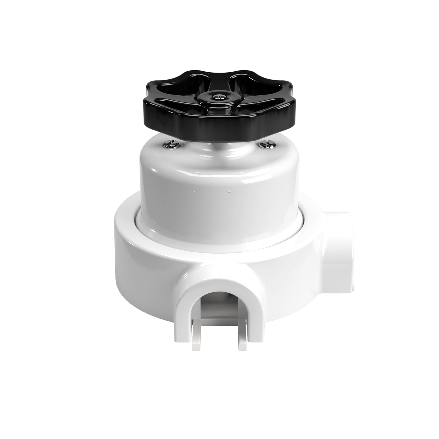 Kit interruttore/deviatore con manopola e base per Creative-Tubes in porcellana bianca Nero 2
