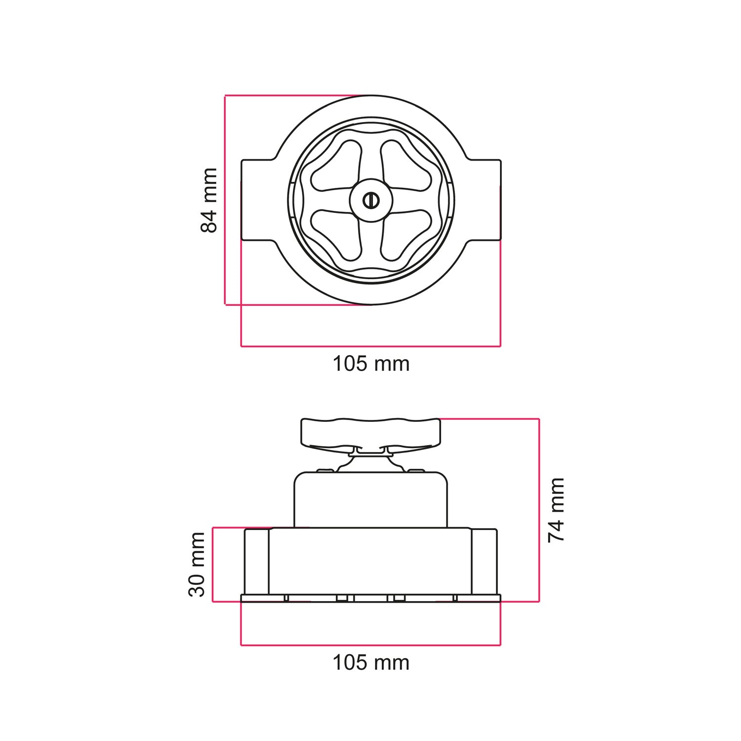 Kit interruttore/deviatore con manopola e base per Creative-Tubes in porcellana nera Bianco 2 in linea