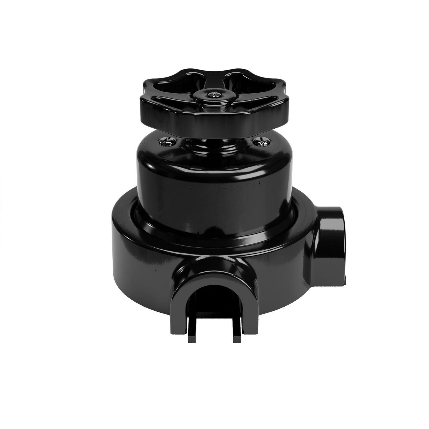 Kit interruttore/deviatore con manopola e base per Creative-Tubes in porcellana nera Nero 2