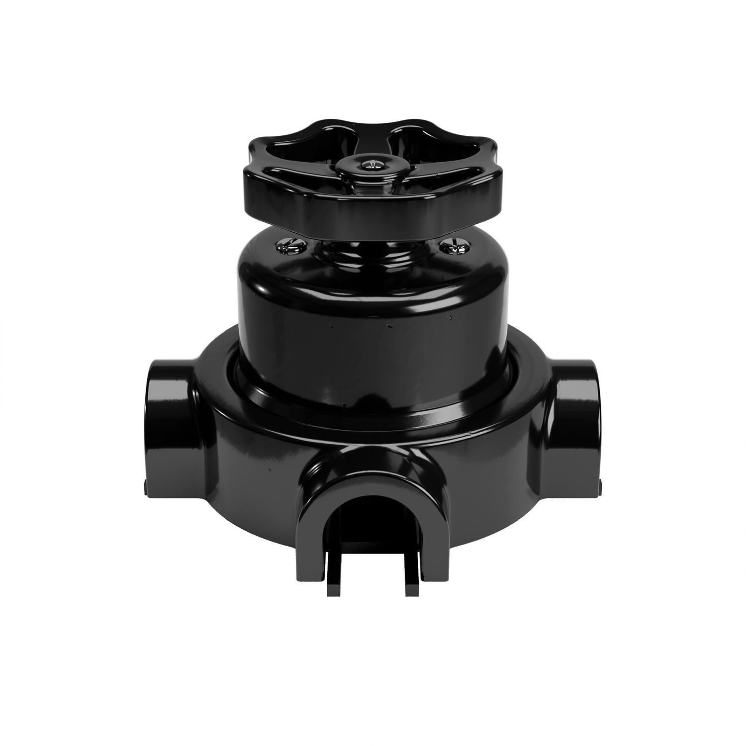 Kit interruttore/deviatore con manopola e base per Creative-Tubes in porcellana nera Nero 3